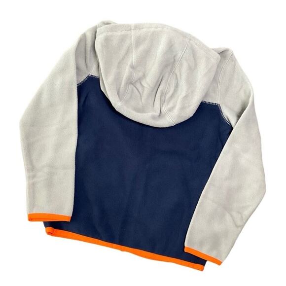 Lands End Boy's Hoodie Zip up Gray Navy Jacket Size 6 NWT - Picture 2 of 7